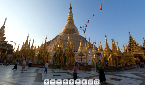 Schwedagon Temple Entry at Sunset